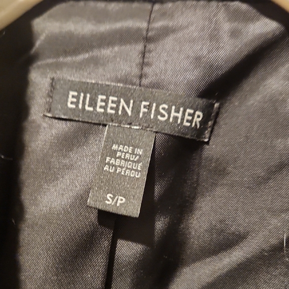 ❤️ EILEEN FISHER CURLY ALPACA BLACK MOTO JACKET, SP (SMALL PETITE) - Picture 6 of 16